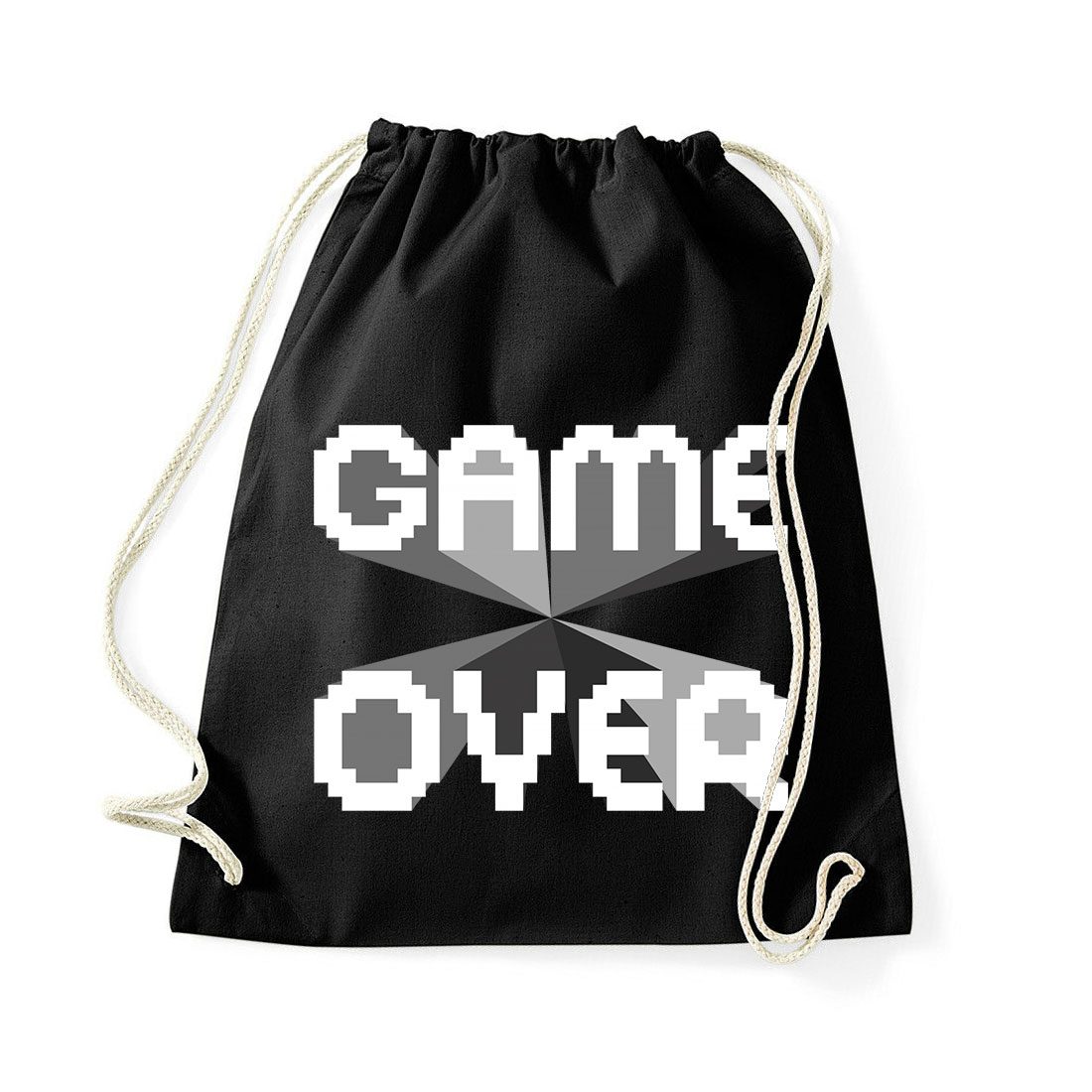 game over gamer Fekete Tornazsák