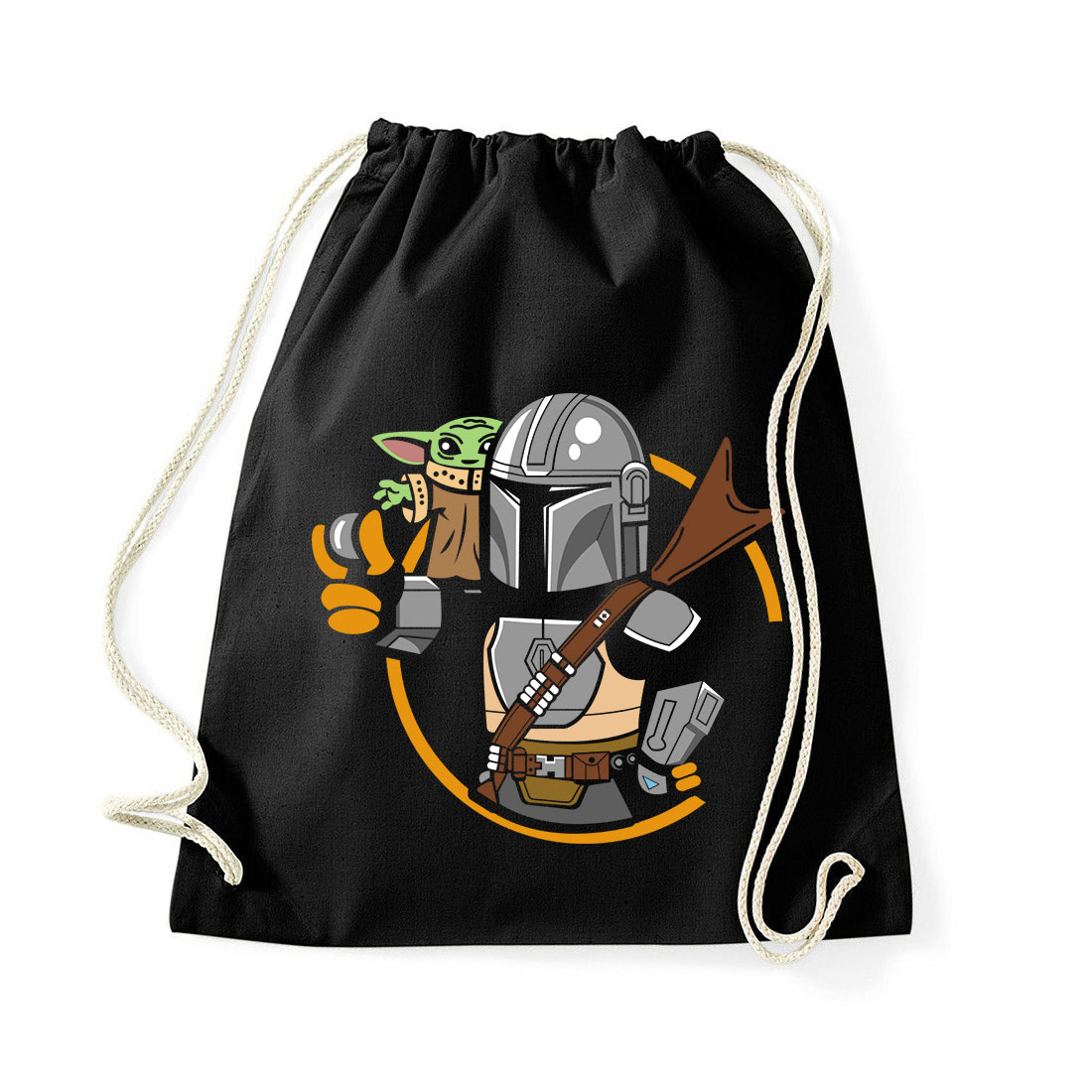 the mandalorian baba yoda baby yoda Fekete Tornazsák