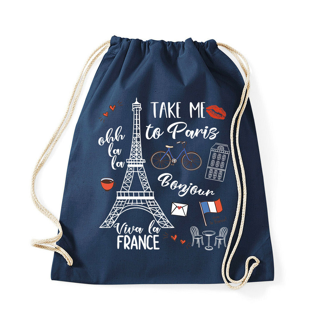 párizs paris eiffel torony paris Sötétkék Tornazsák