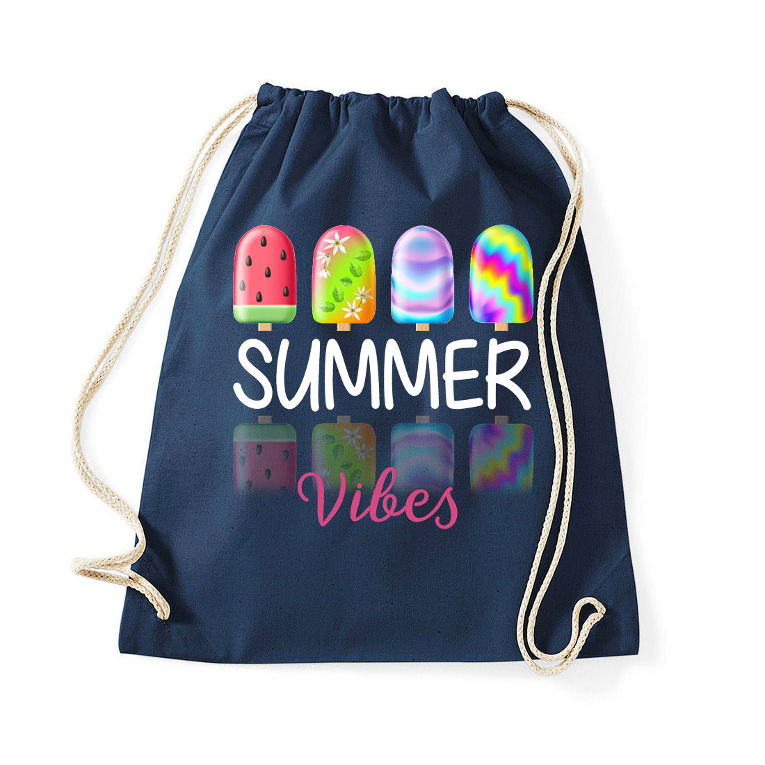 summer vibes fagyi fagyis nyár Sötétkék Tornazsák