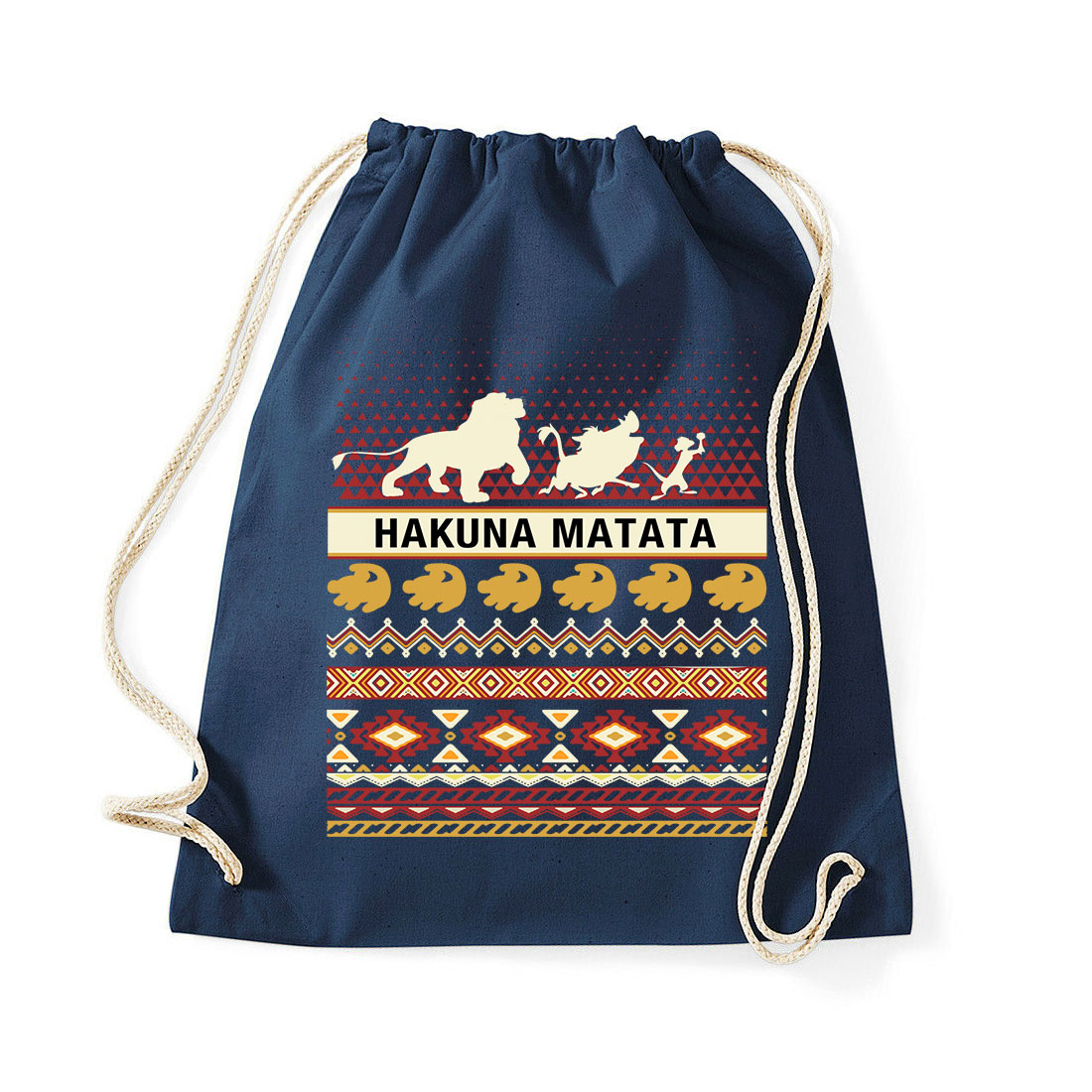 hakuna matata oroszlánkirály Sötétkék Tornazsák