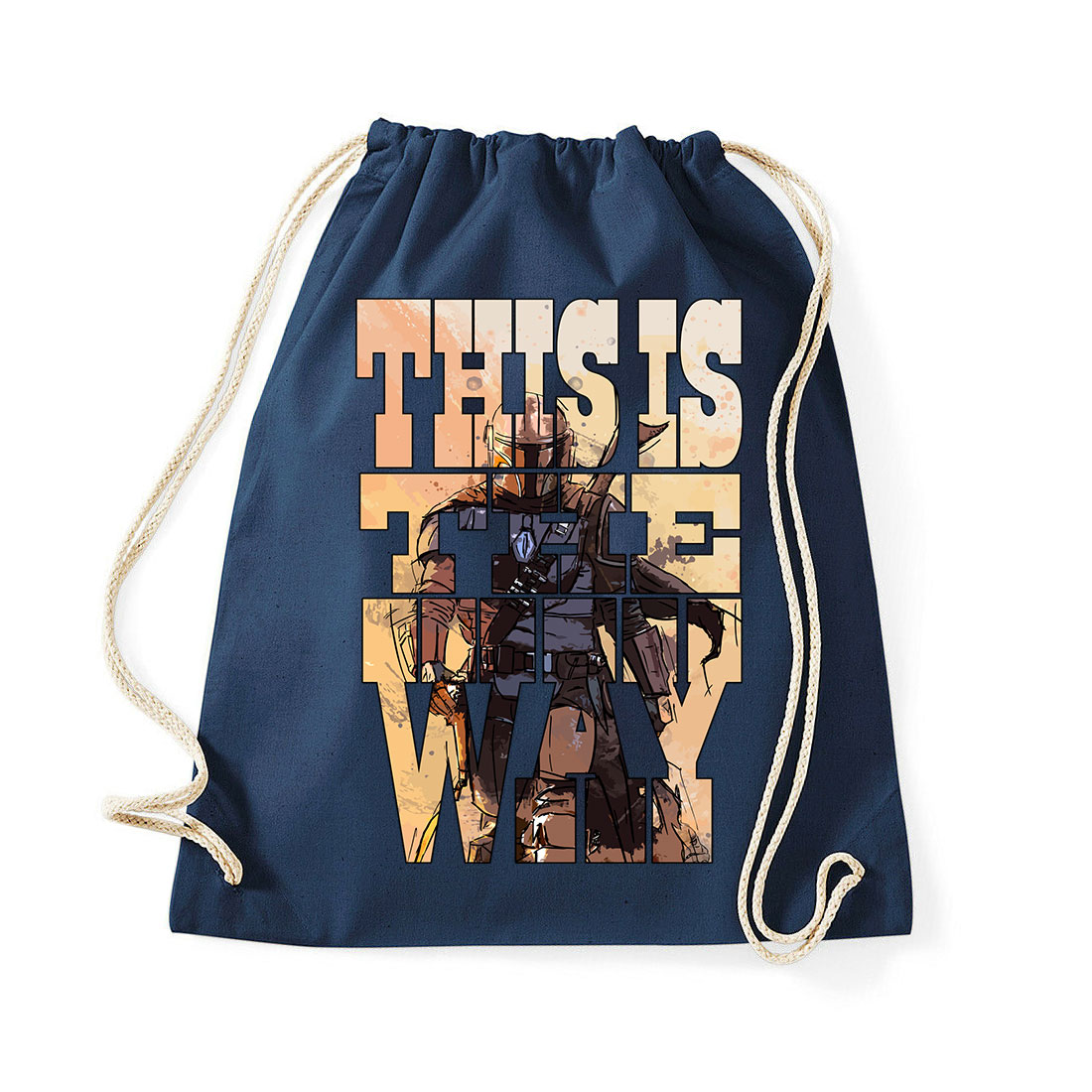 this is the way a mandalorian  Sötétkék Tornazsák
