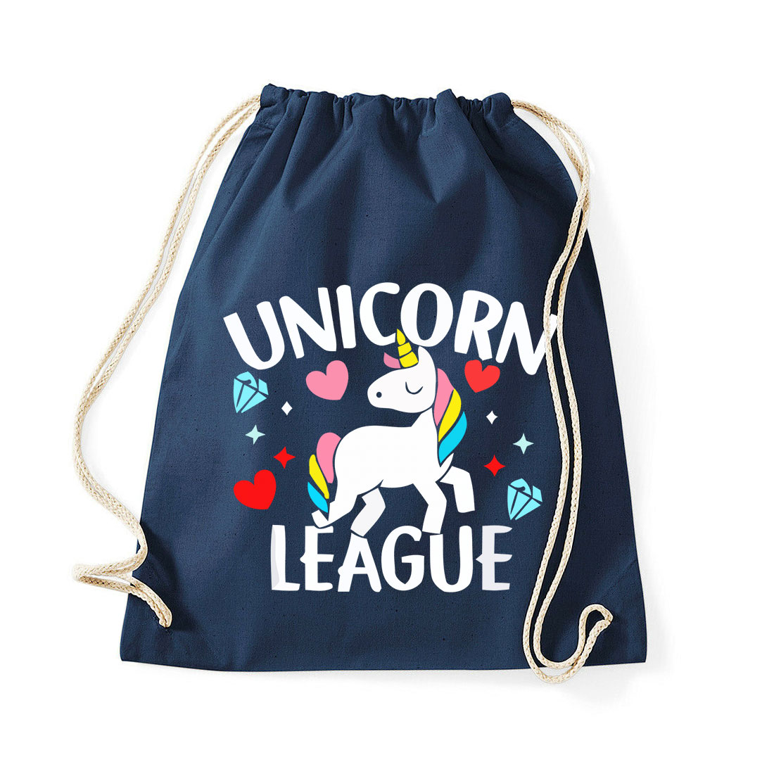 unikornis unicorn Sötétkék Tornazsák