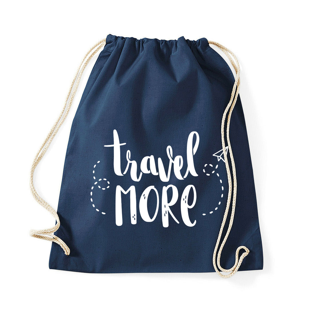 travel more utazás Sötétkék Tornazsák
