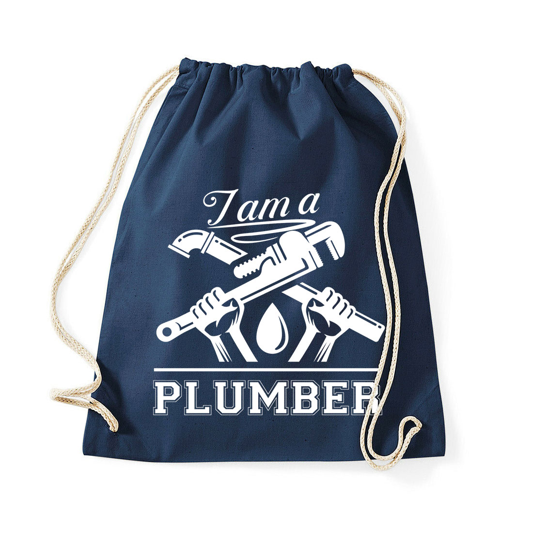 plumber vízvezetékszerelő Sötétkék Tornazsák