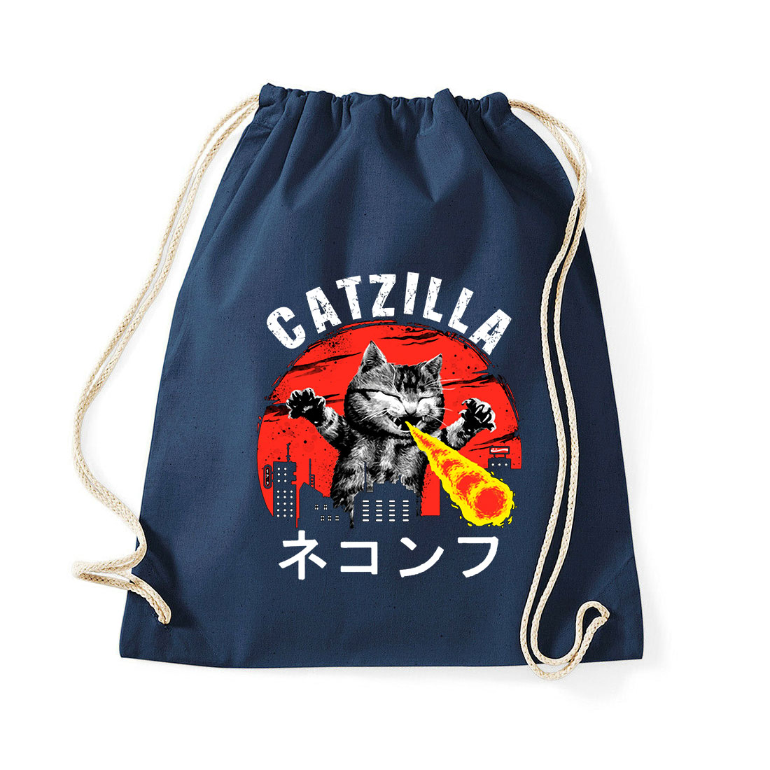 catzilla macska macskás cica cicás Sötétkék Tornazsák