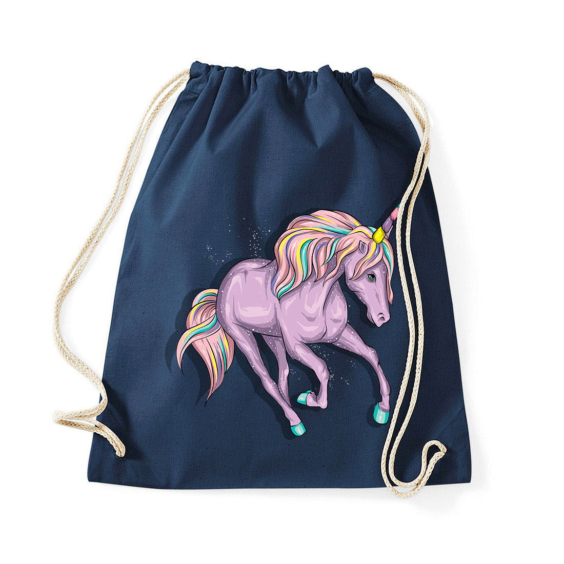 Unikornis unicorn Sötétkék Tornazsák