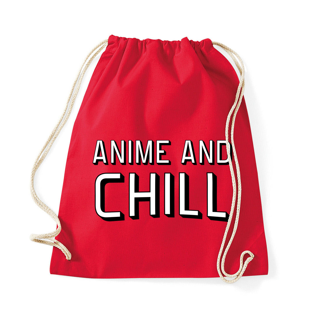 anime and chill Piros Tornazsák