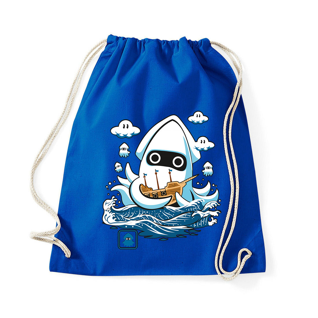 super mario octopus Kék Tornazsák