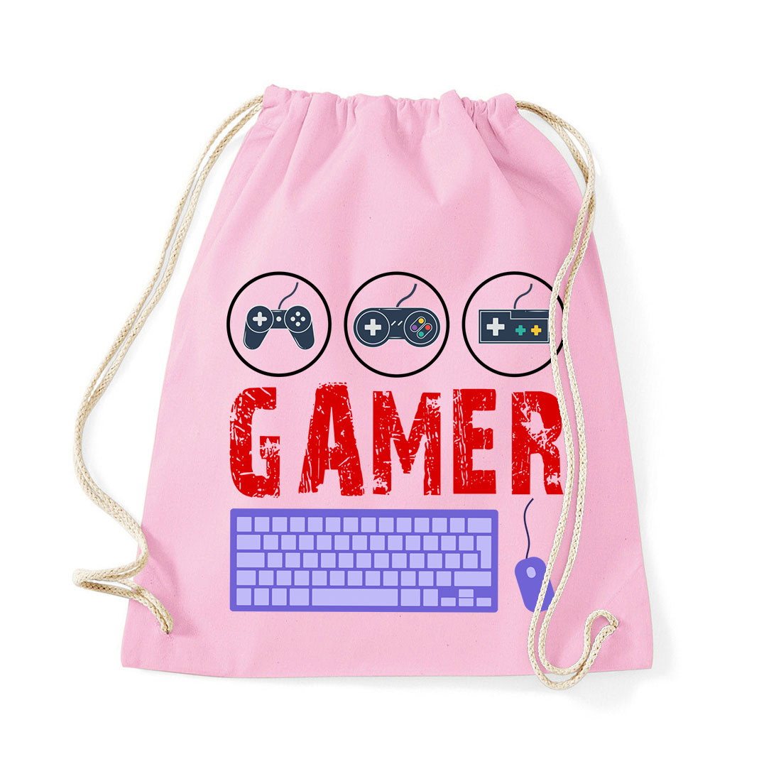Gamer joystick Rózsaszín Tornazsák