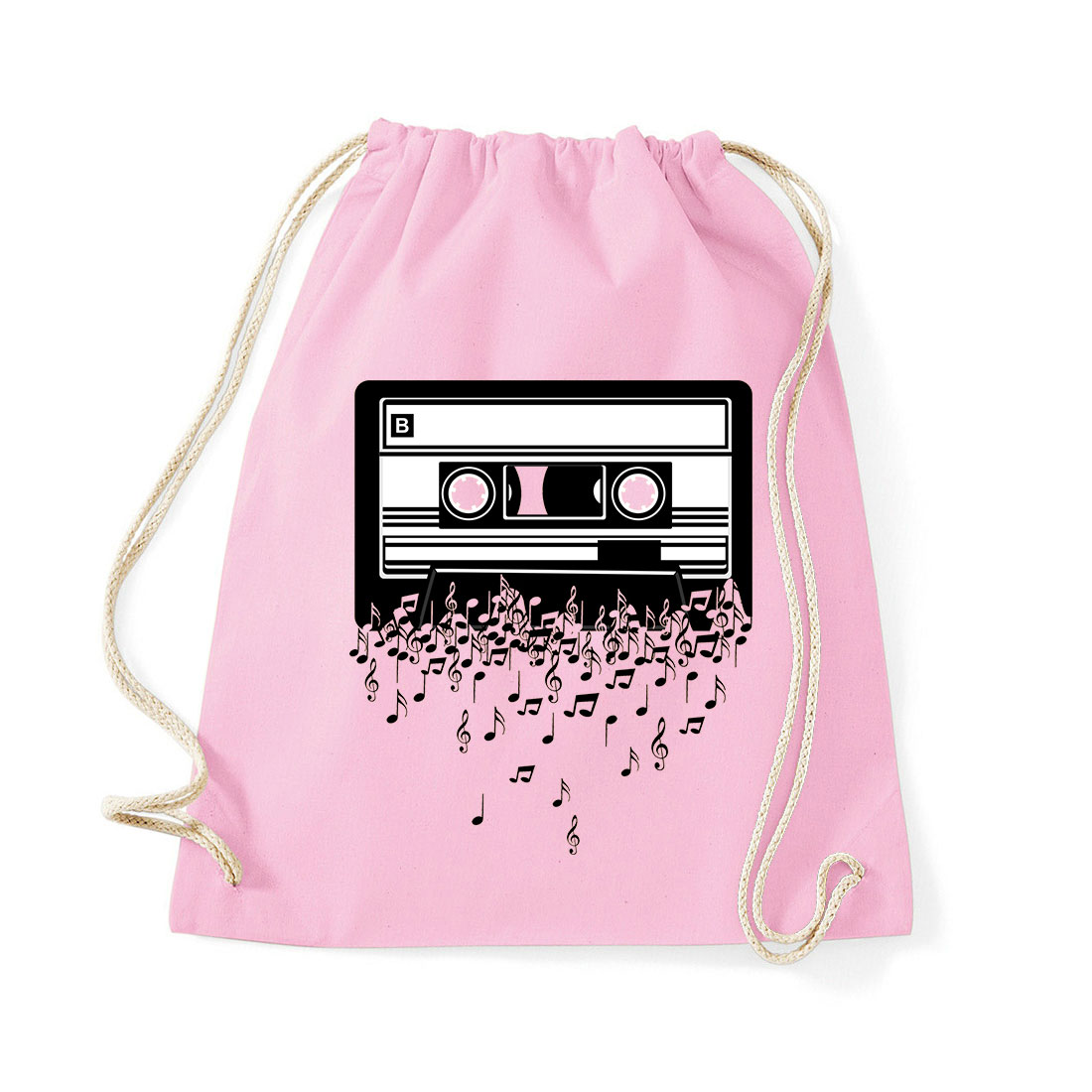 retro kazetta zene music kotta Rózsaszín Tornazsák
