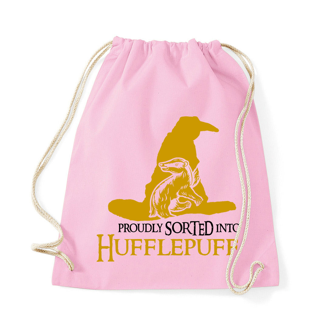 harry potter hugrabug hufflepuff Rózsaszín Tornazsák
