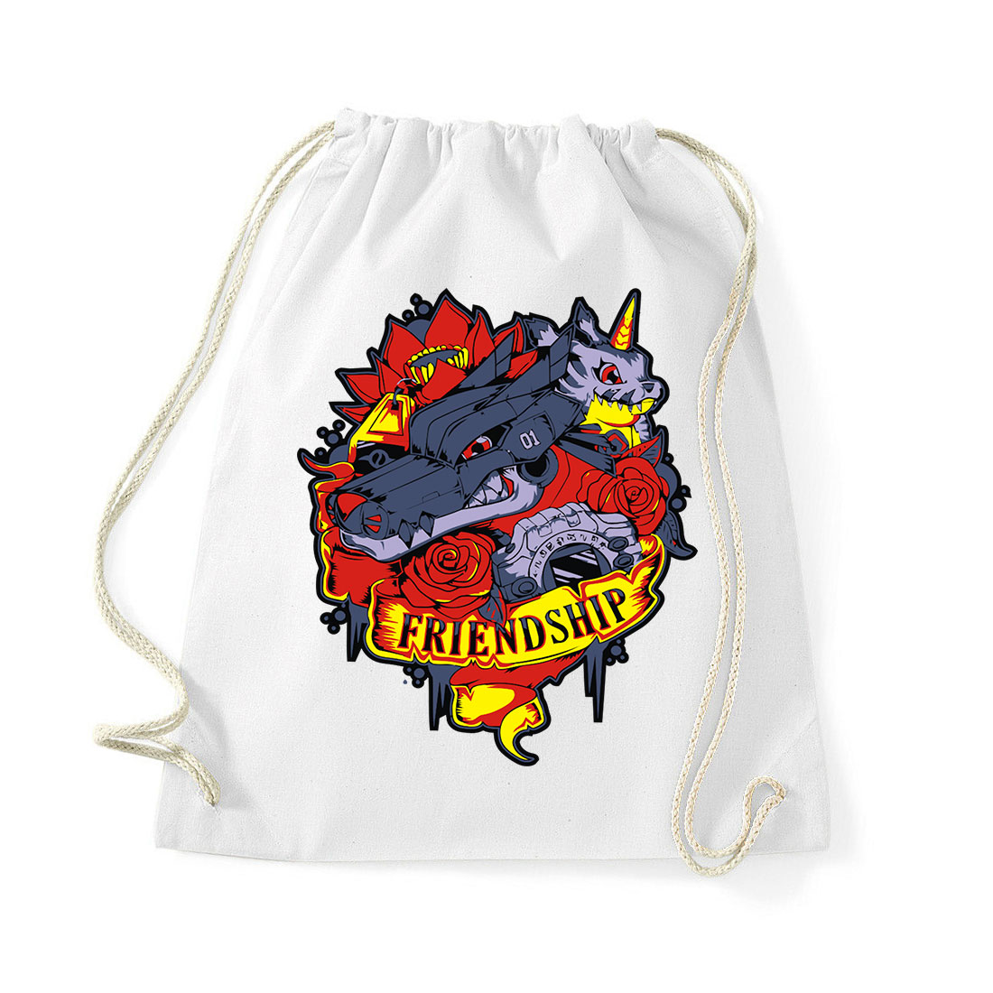 digimon gabumon Fehér Tornazsák