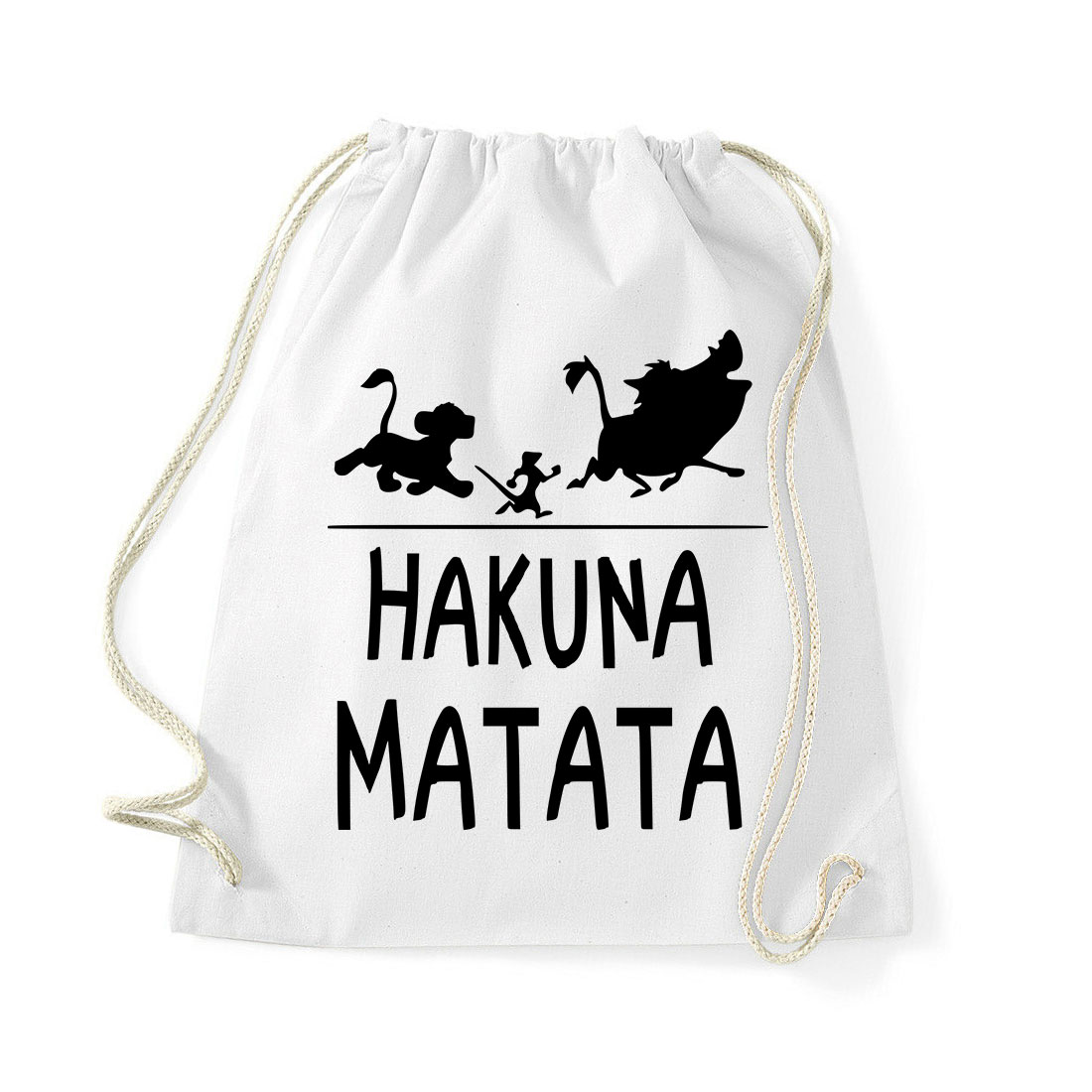hakuna matata oroszlánkirály Fehér Tornazsák