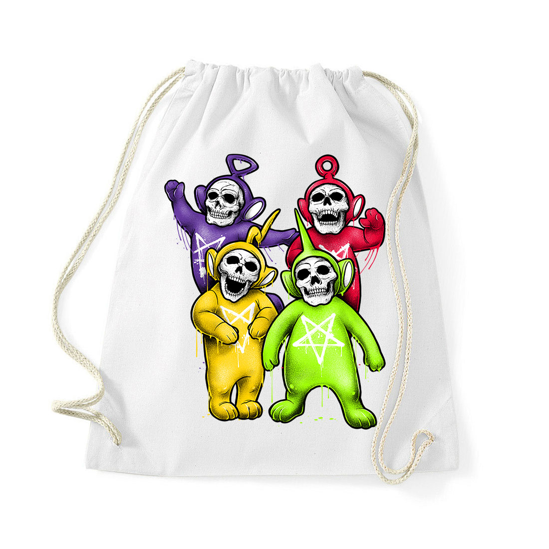 teletubbies koponya Fehér Tornazsák