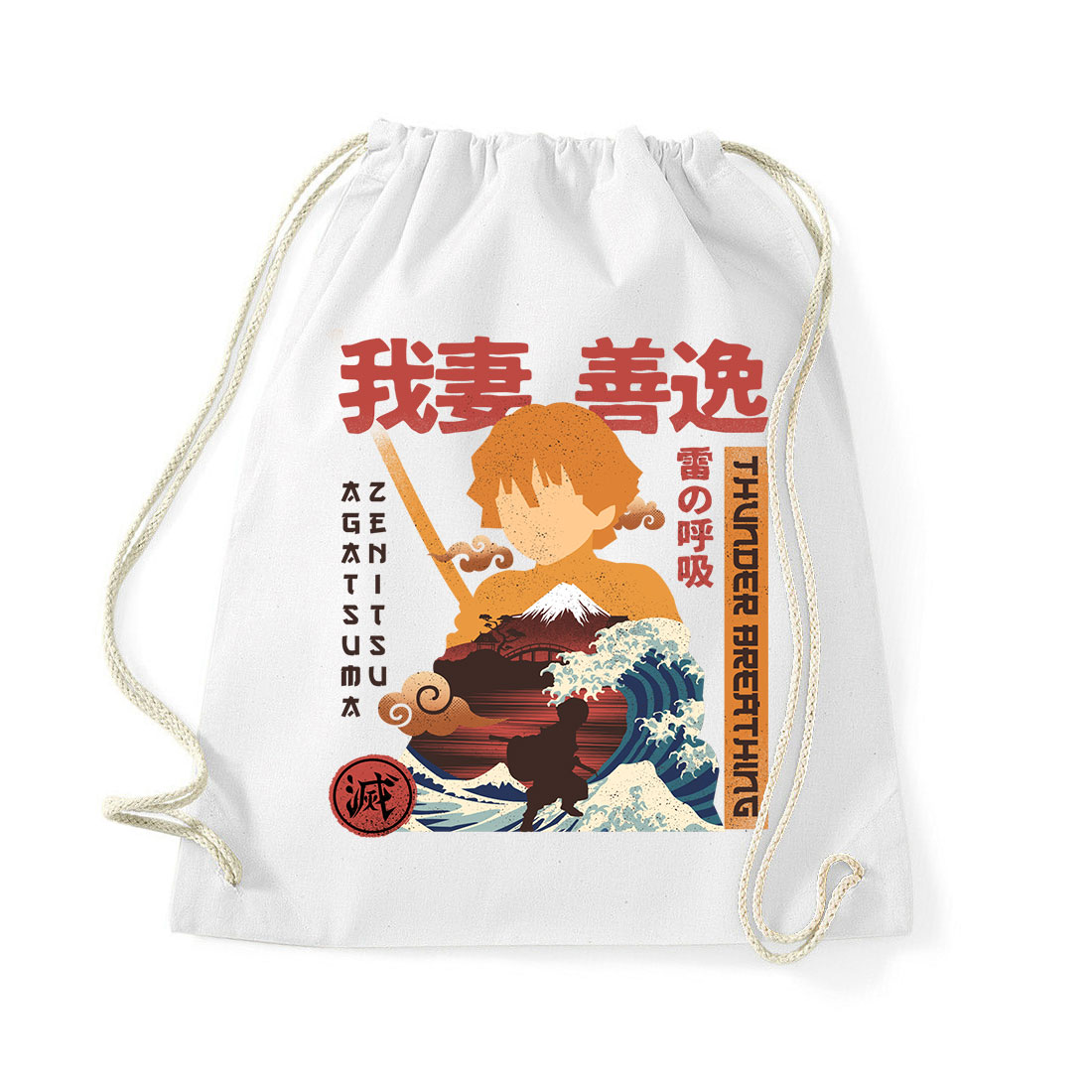 zenitsu demon slayer Fehér Tornazsák