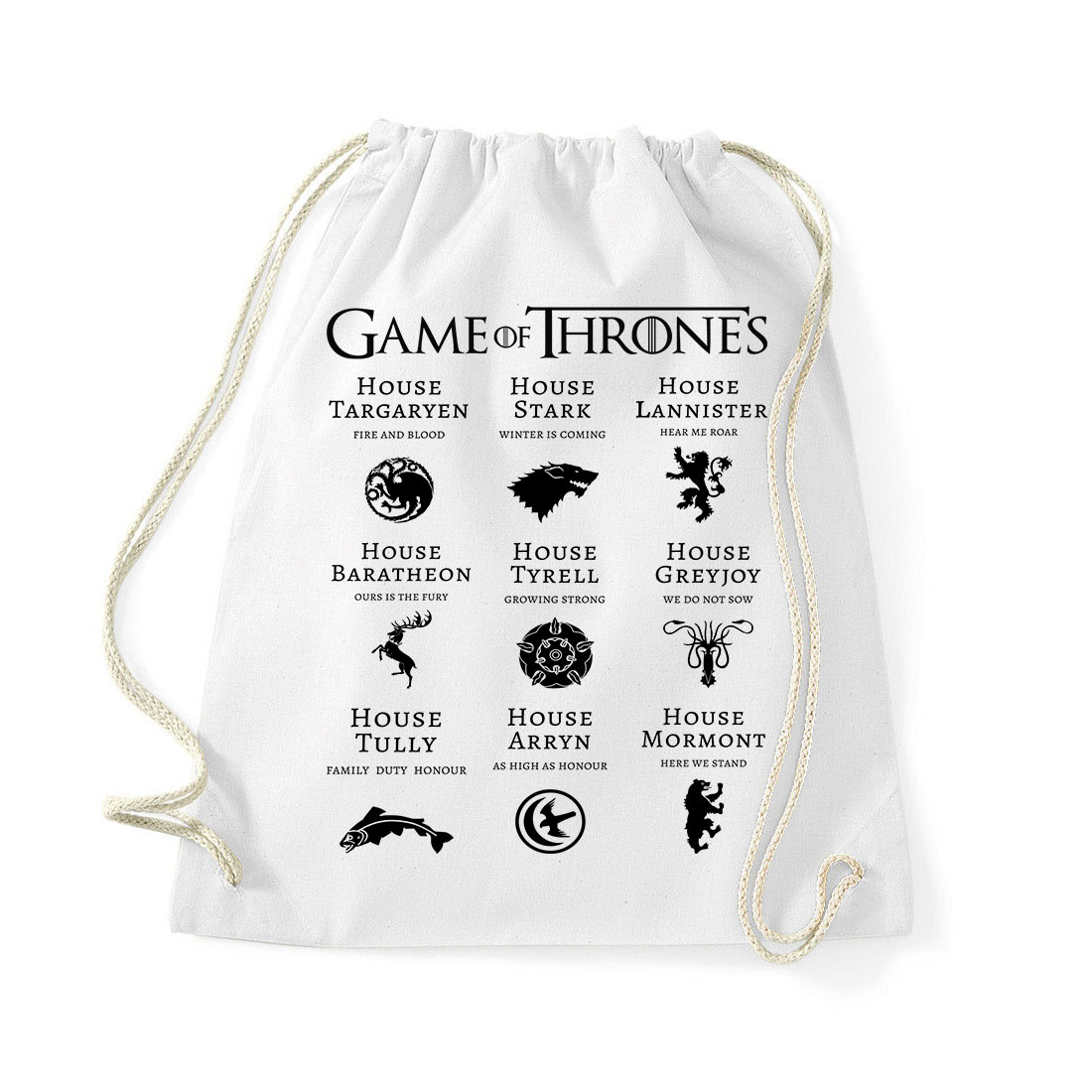 trónok harca game of thrones stark lannister Fehér Tornazsák