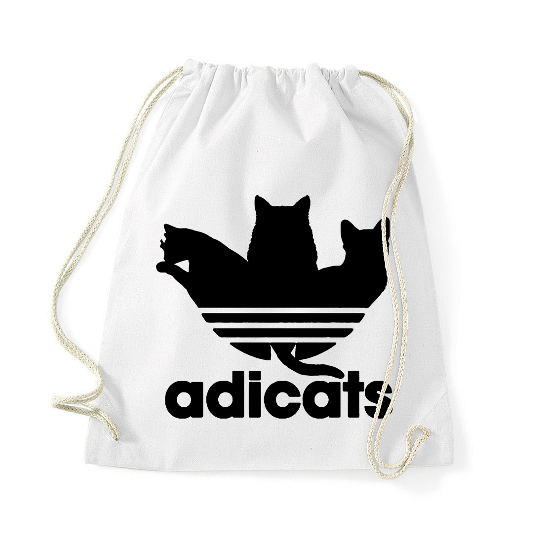 Adicats Cicás Macskás Fehér Tornazsák