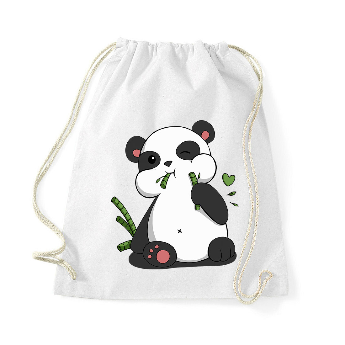 Panda pandás Fehér Tornazsák