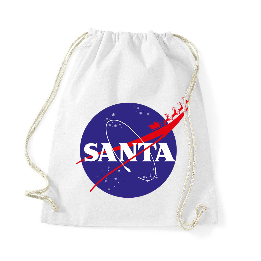 Santa Mikulás Karácsony nasa Fehér Tornazsák