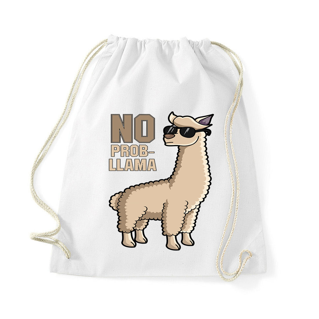 No Probllama láma Fehér Tornazsák