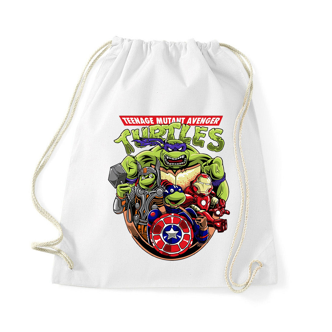 tini ninja teknőcök tmnt avengers Fehér Tornazsák