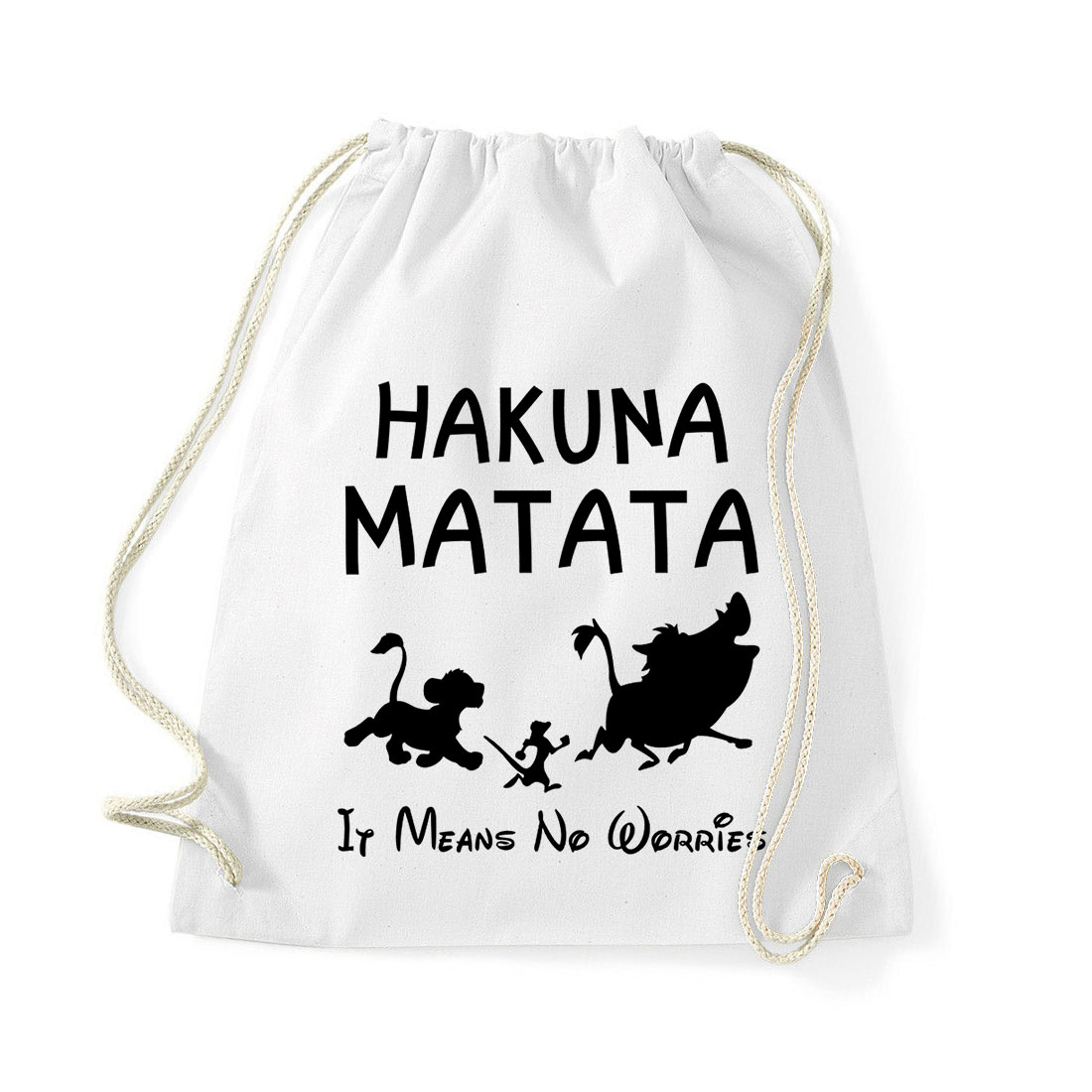 hakuna matata az oroszlánkirály Fehér Tornazsák