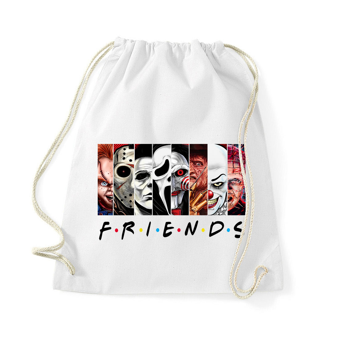 horror friends stephen king chuky freddy jason saw Fehér Tornazsák