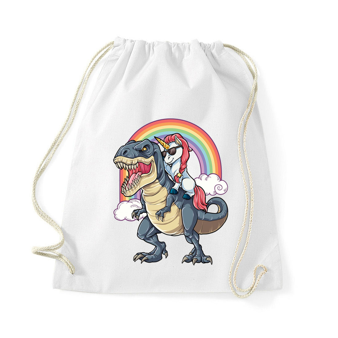 unikornis t-rex Fehér Tornazsák