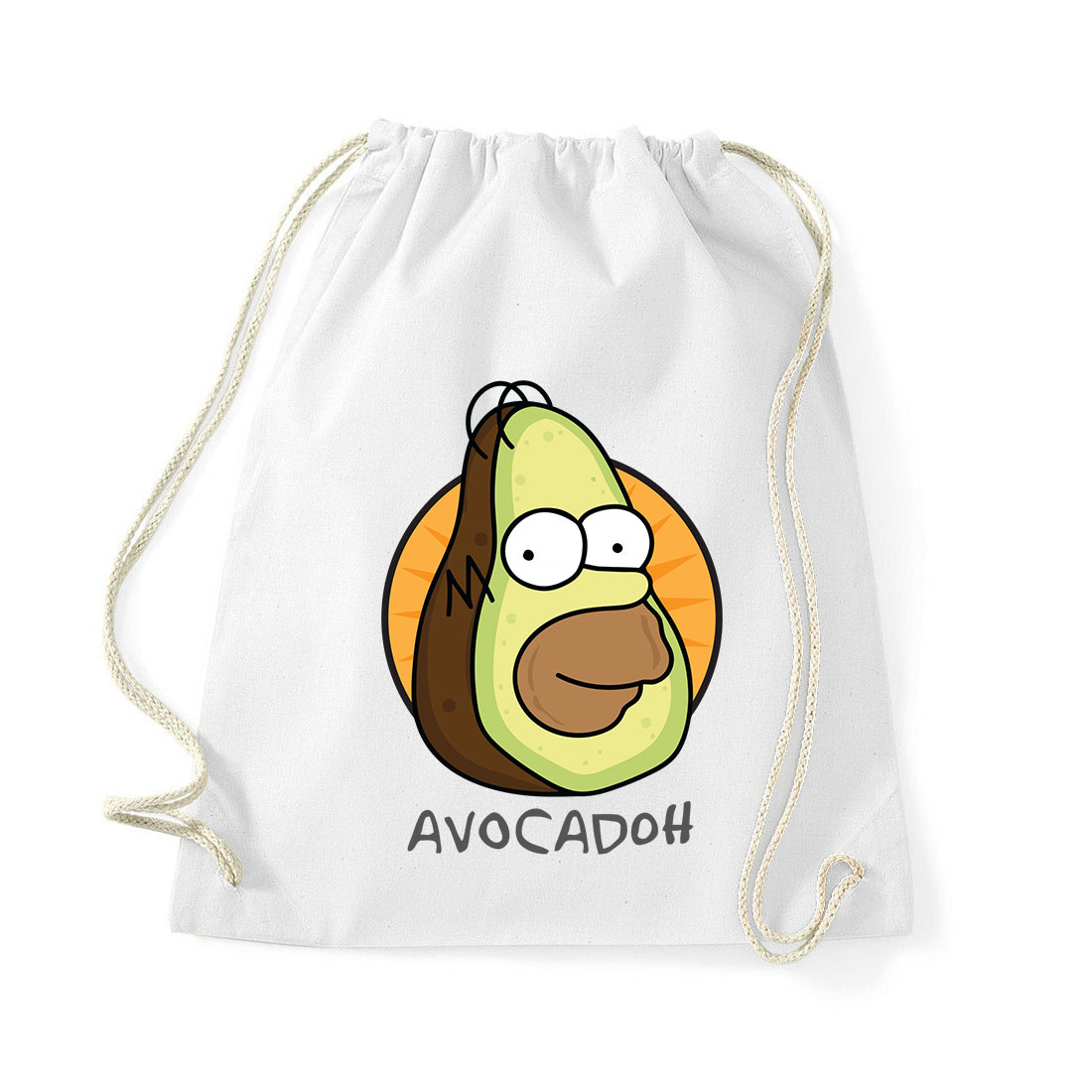 homer simpson avocadoh Fehér Tornazsák