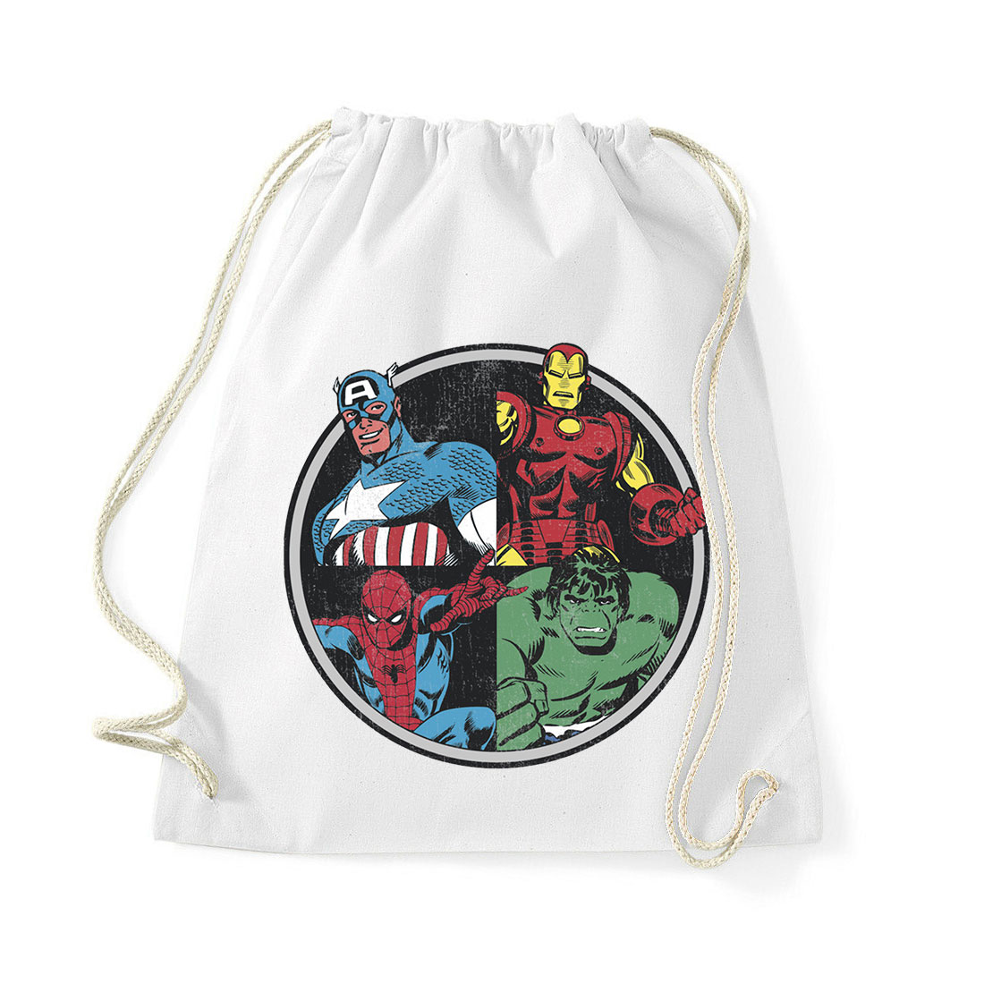 avengers bosszúállók vasember hulk pókember Fehér Tornazsák