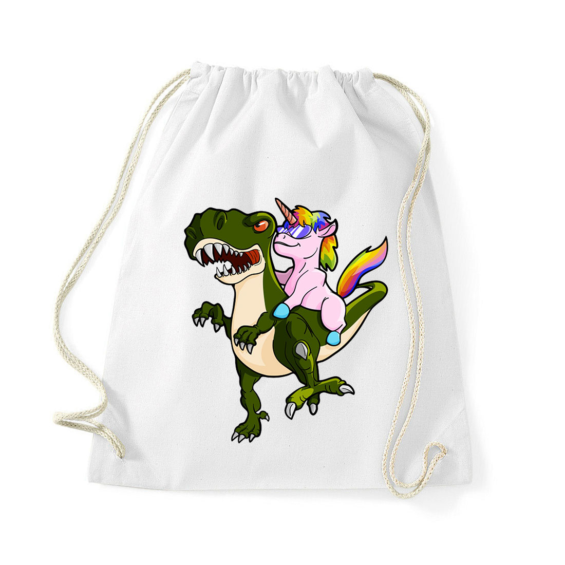 unikornis t-rex Fehér Tornazsák