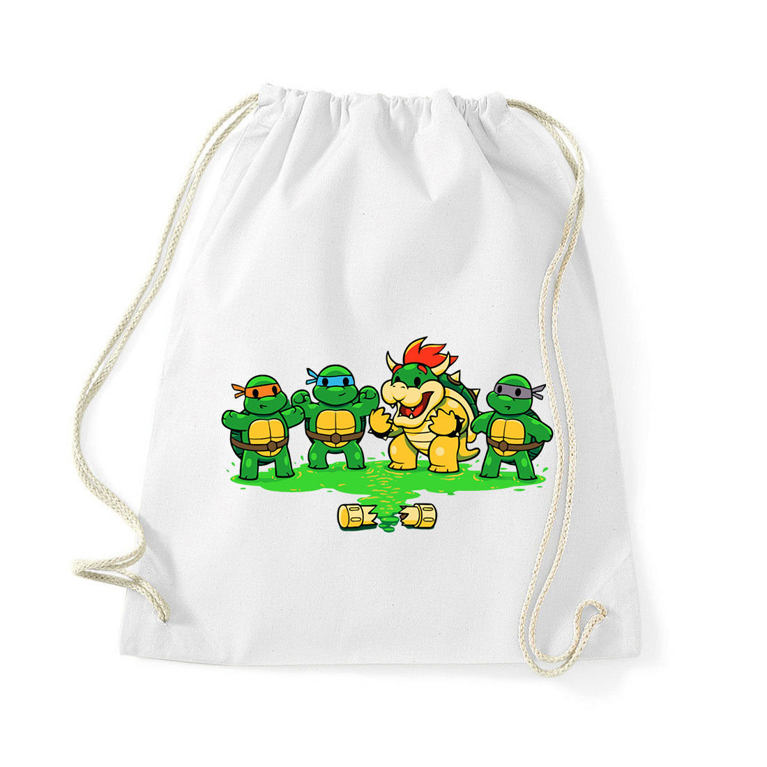 tini ninja teknőcök bowser Fehér Tornazsák