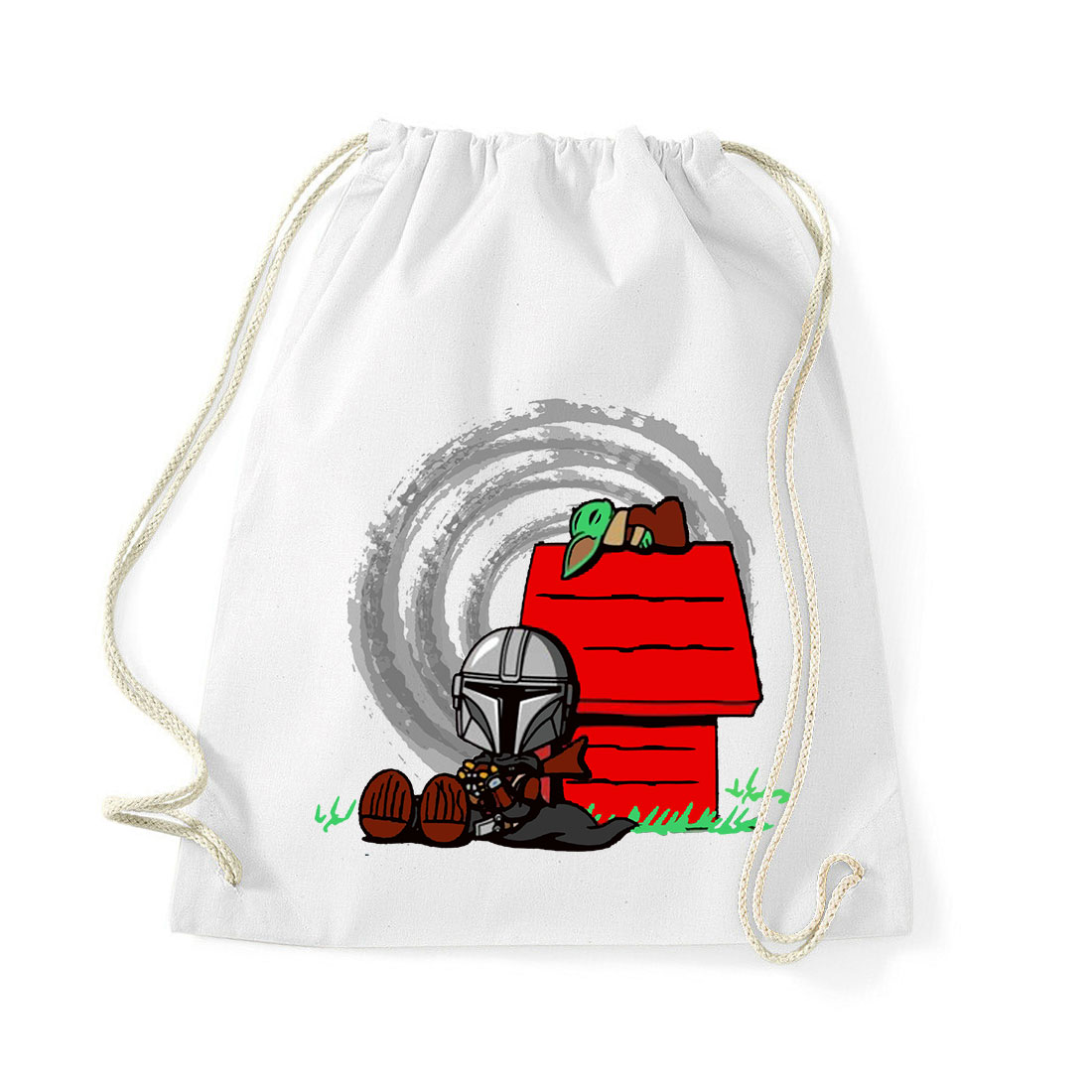 a mandalorian baba yoda baby yoda Fehér Tornazsák