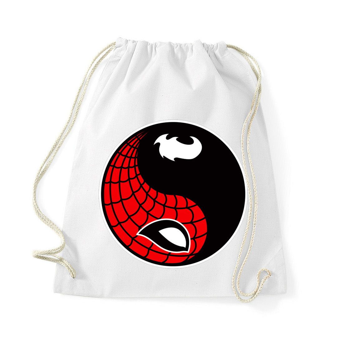 spider man yin yang venom Fehér Tornazsák