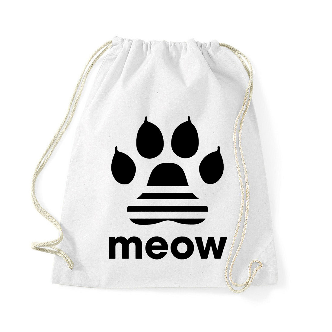 meow macskás cicás cica Fehér Tornazsák