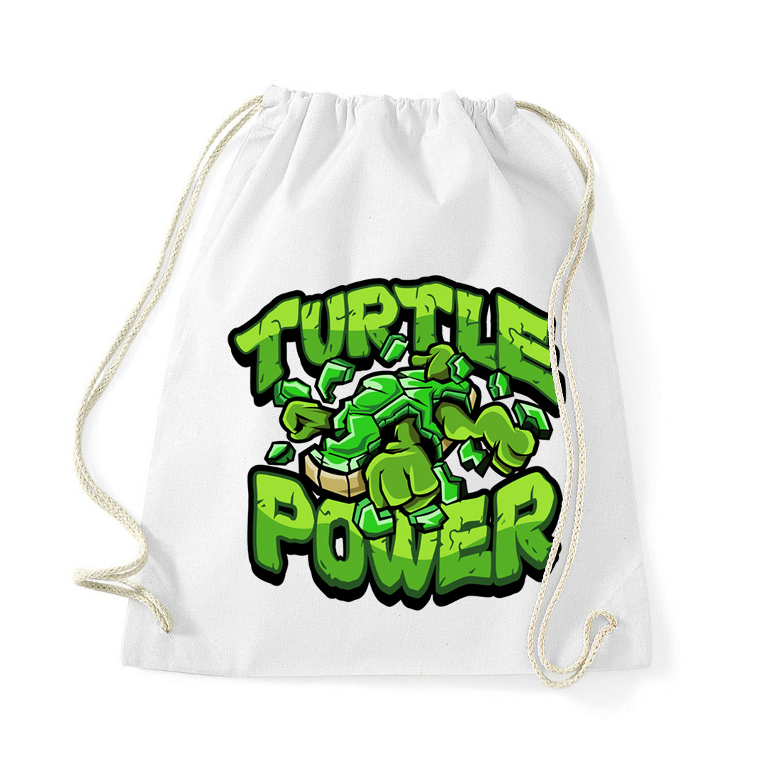 tini ninja teknőcök tmnt turtle power Fehér Tornazsák