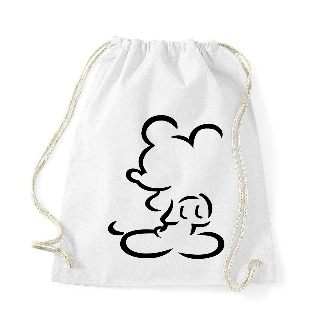 mickey egér outline Fehér Tornazsák