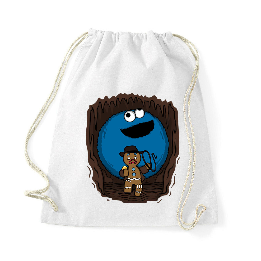 sütiszörny cookie monster Fehér Tornazsák