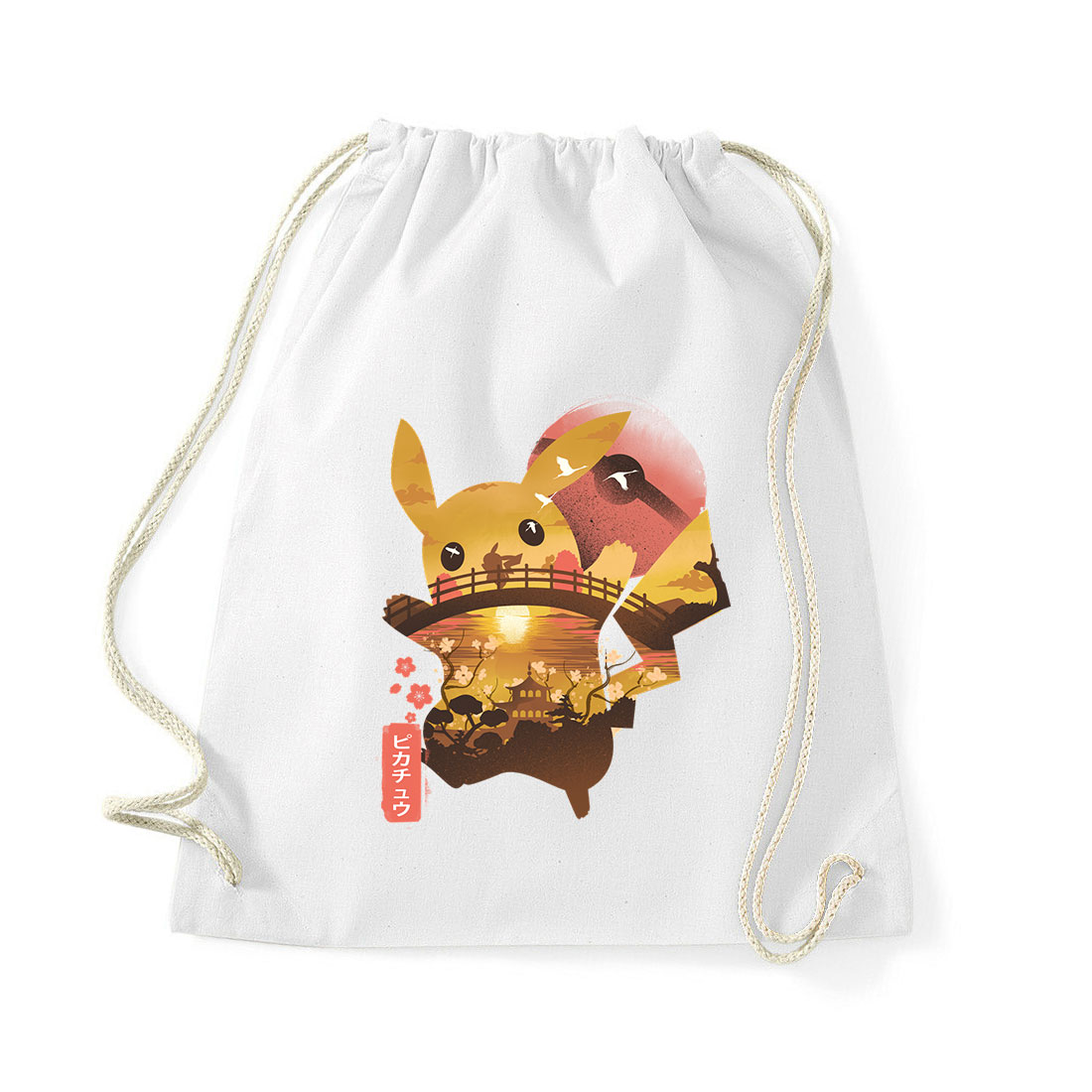 pikachu japán Fehér Tornazsák