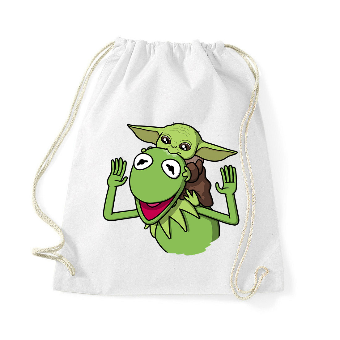baba yoda baby yoda froggy breki béka Fehér Tornazsák