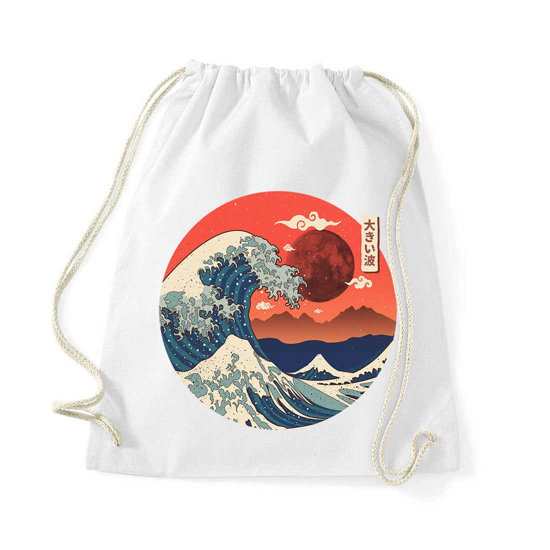 kanagava hullám japán Fehér Tornazsák