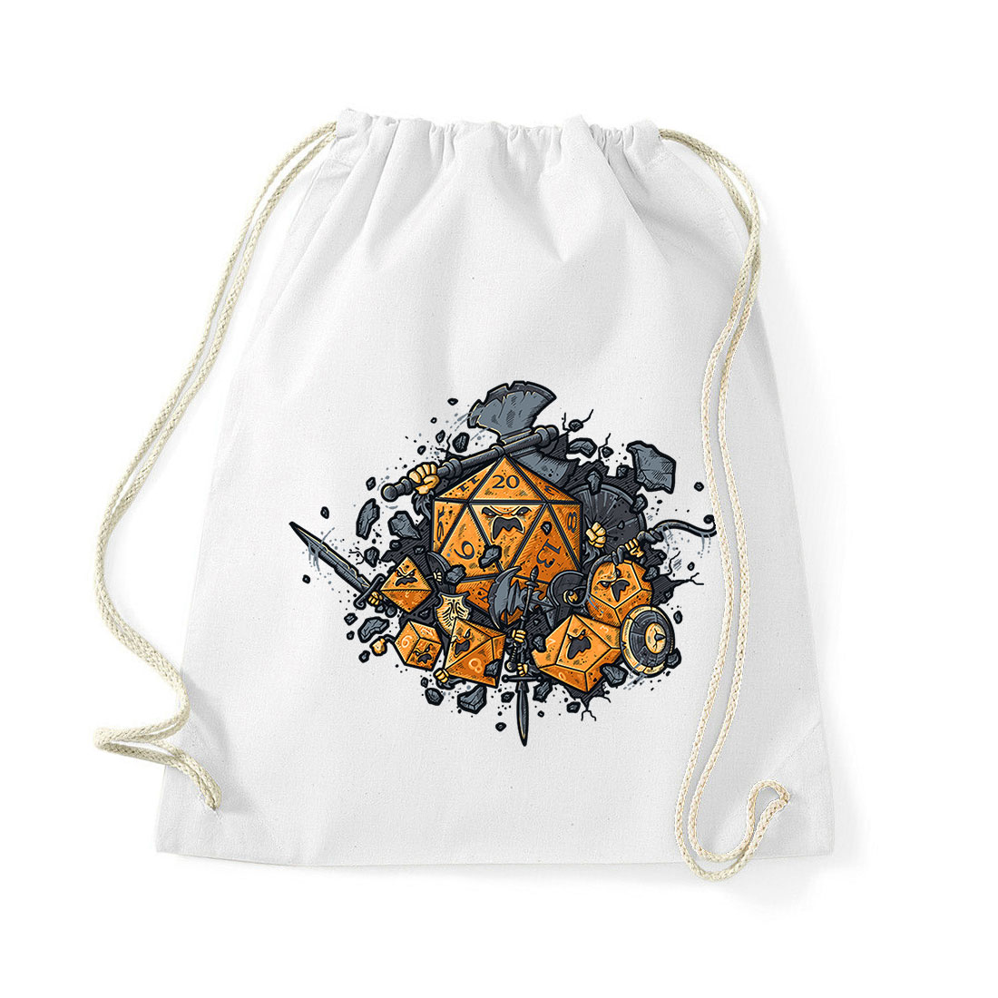 dobókocka dobókockák kockás dungeons and dragons Fehér Tornazsák