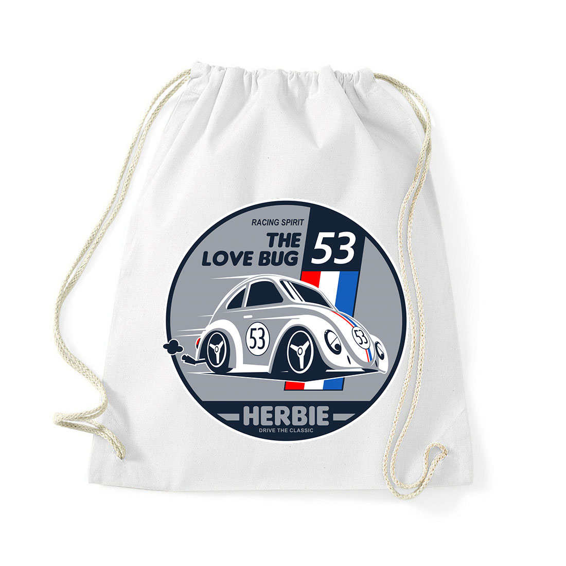 herbie bogárhatú Fehér Tornazsák