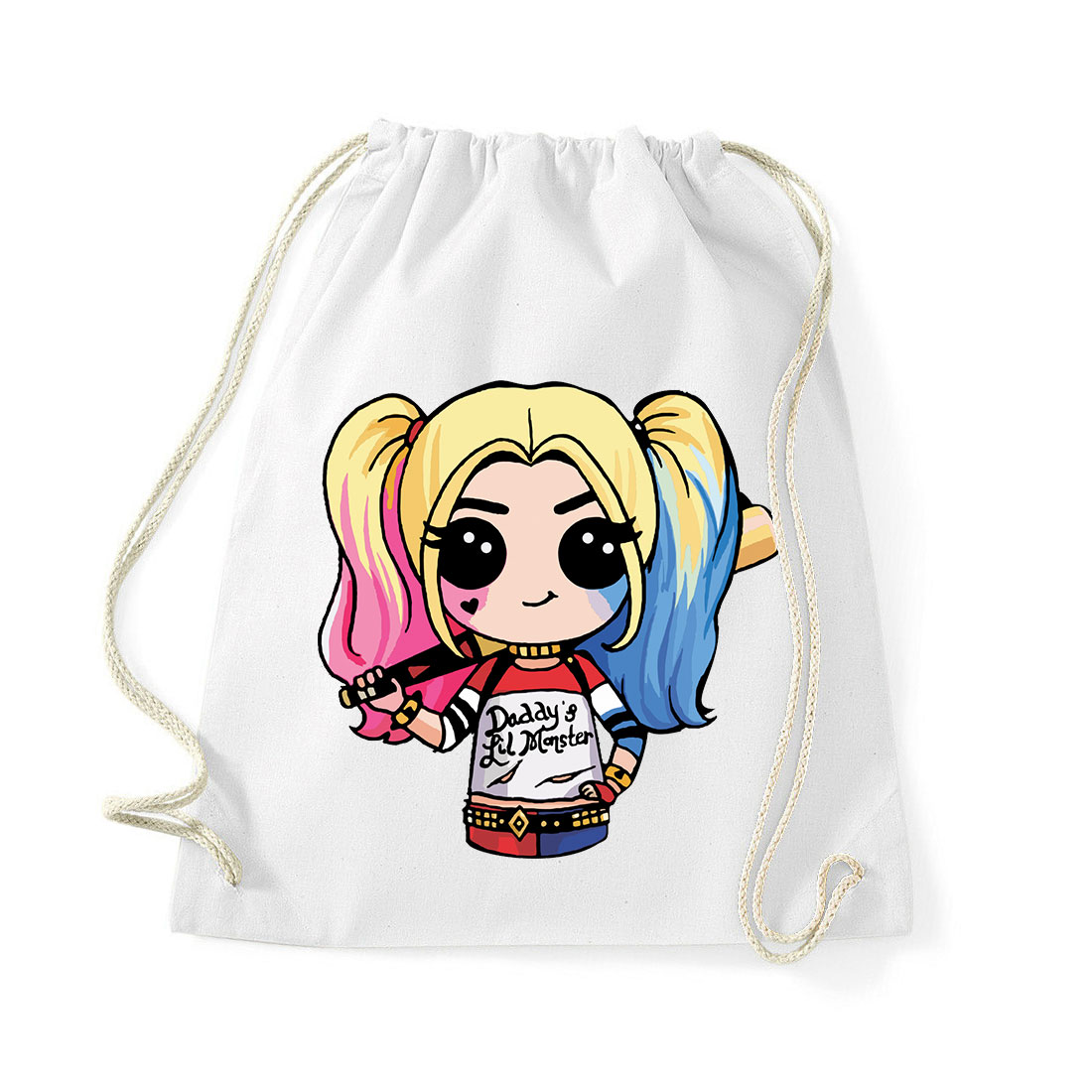 chibi harley quinn Fehér Tornazsák