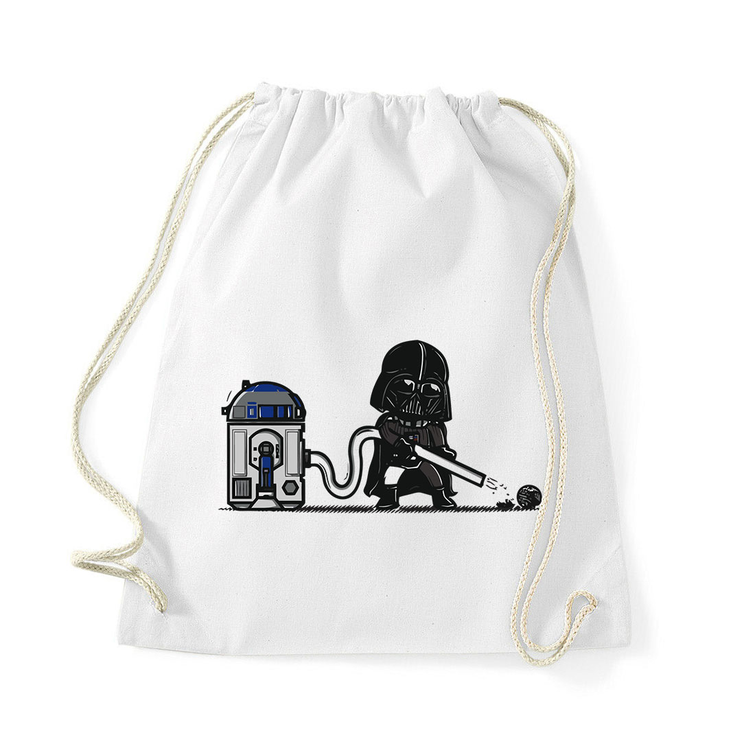 r2d2 darth vader porszívó Fehér Tornazsák