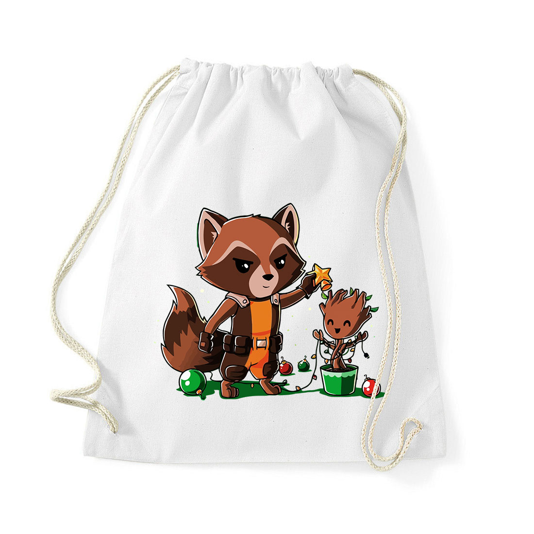 groot rocket raccoon Fehér Tornazsák