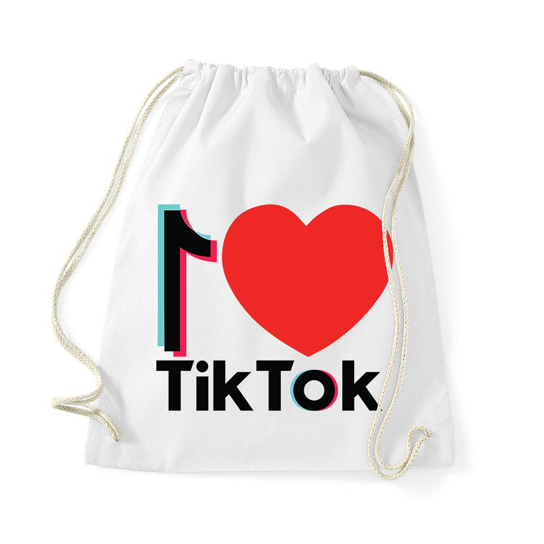 tik tok Fehér Tornazsák