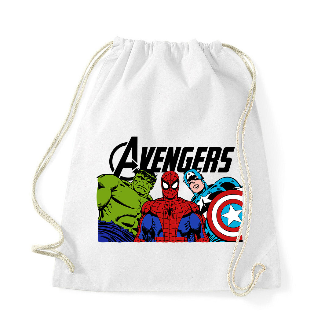 avengers bosszúállók hulk pókember amerika kapitány Fehér Tornazsák