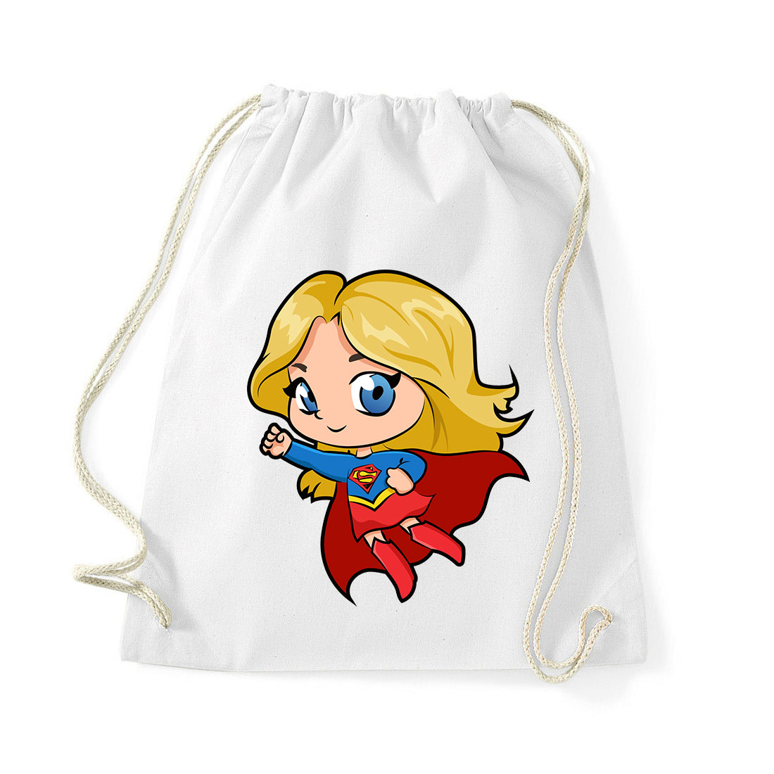 Chibi Supergirl Fehér Tornazsák